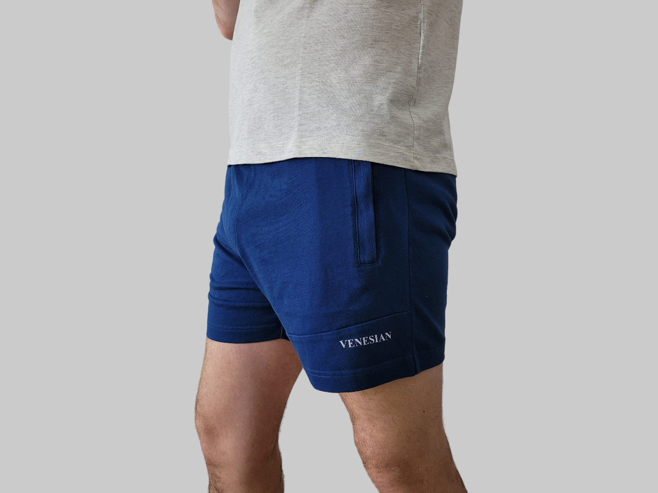 MID-THIGH SHORTS DARK BLUE