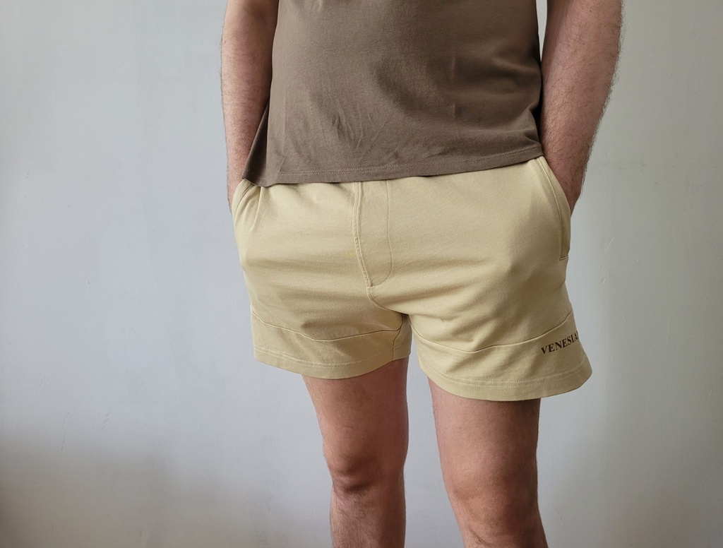 MID-THIGH SHORTS SAND