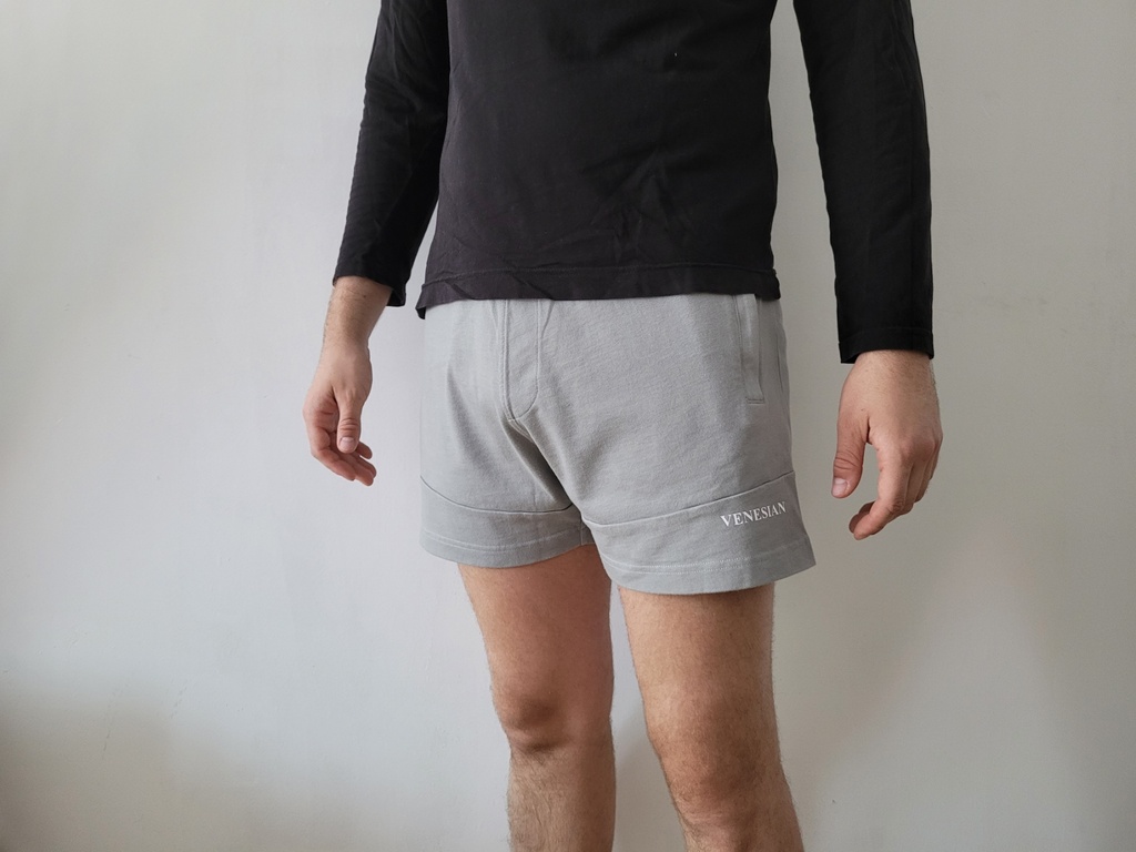 MID-THIGH SHORTS GREY