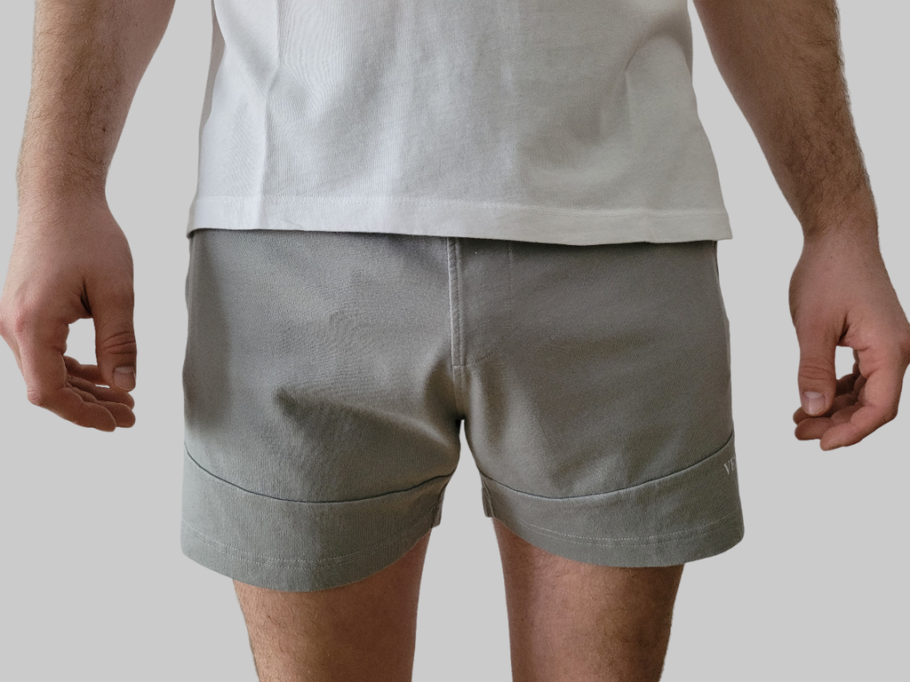 MID-THIGH SHORTS GREY