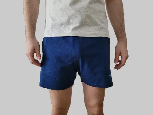 MID-THIGH SHORTS DARK BLUE